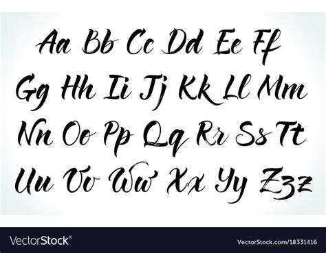 Alphabet Calligraphie Moderne