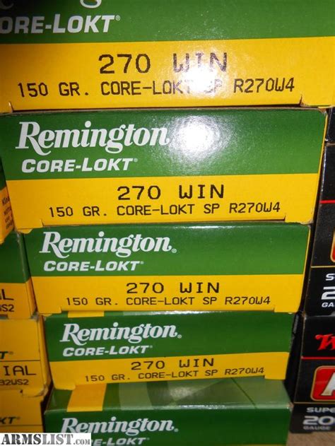 Armslist For Sale 270 Win 150 Grain Remington Core Lokt