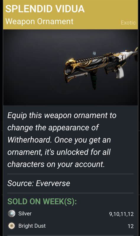 While The Games Down Take A Gander At The New Witherhoard Ornament