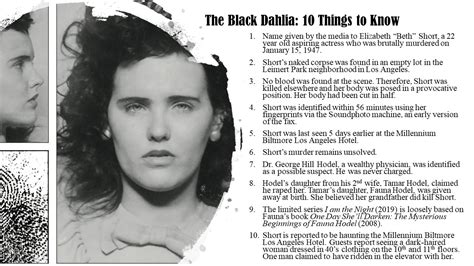 10 Things To Know About The Black Dahlia