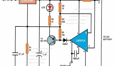 Automatic 12 volt Battery Charger Circuit Using IC LM 338