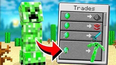 Minecraft But Mob Trade Custom Op Items Youtube