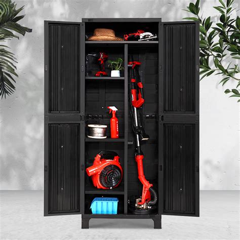 Outdoor Lockable Storage Cabinet Black Complete Storage Solutions