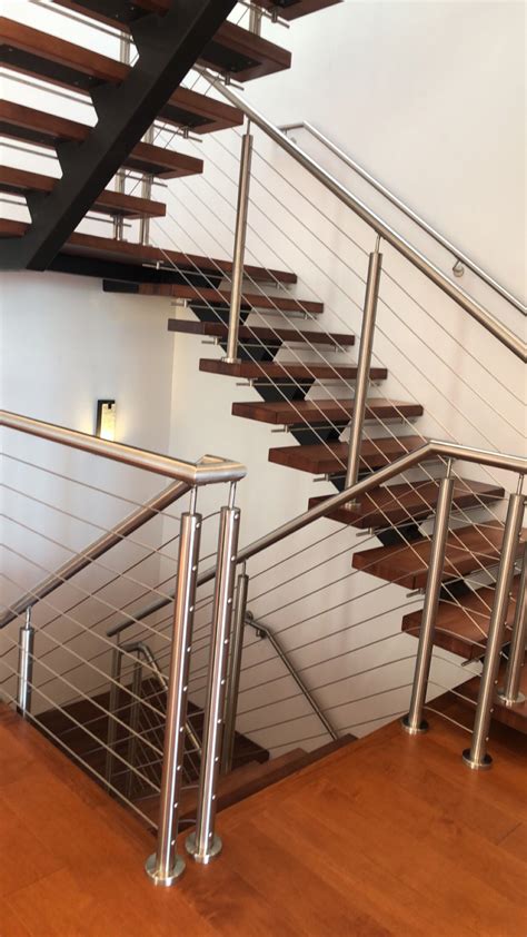 Interior Modern Stainless Steel Cable Railings Stair Railing Design