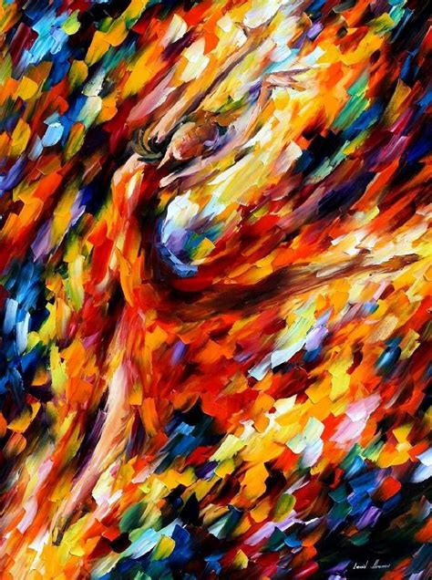 Flame Dance — Palette Knife Oil Painting On Canvas By Leonid Afremov