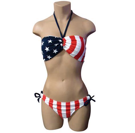 American Flag String Bikini Brand New EBay