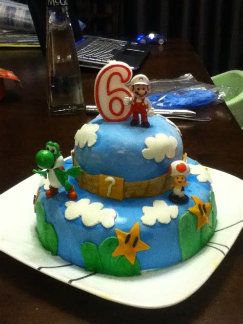 Happy birthday mario cake name editor. Easy Mario Cake with fondant | Mario Bros birthday party ...