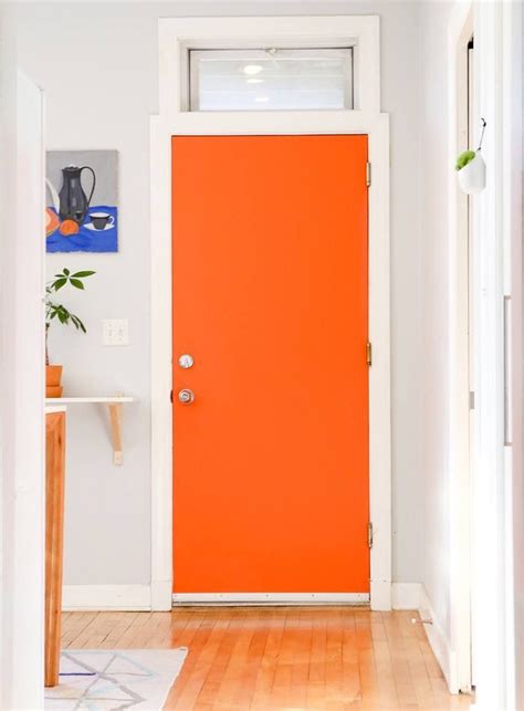 Bright Orange Door Interior Door Color Painted Front Doors Chicago