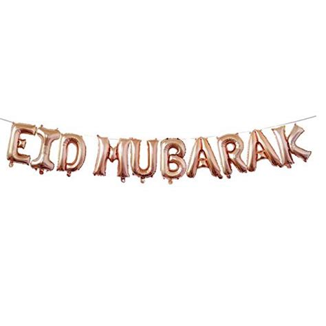 Buy Tengart Eid Al Fitr Balloons Eid Mubarak Letters Balloon Moon Star