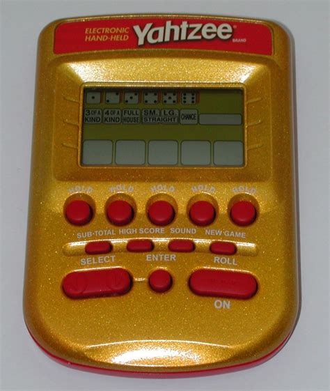 Electronic Yahtzee Gold Milton Bradley Hand Held Working