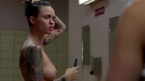 Ruby Rose Grooming Herself Whilst Naked And Chatting With An Inmate
