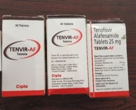 Tenvir Antiretroviral Drug Manufacturers 30 Tablets Prescription At