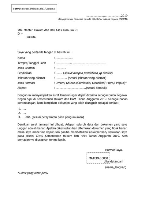 Contoh Surat Lamaran Cpns Provinsi Riau Rumah Pendidik