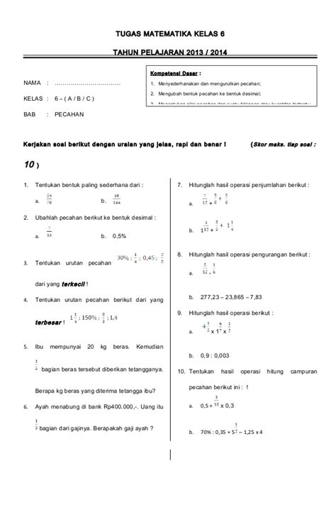 Soal matematika sd kelas 4 semester 2 bab pecahan tasklinoa sumber : Kunci Jawaban Matematika Kelas 5 Bab 1 Operasi Hitung Pecahan | Link Guru