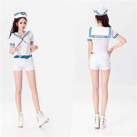 Halloween Party Sailor Uniform Stage Costumes Navy Wind Girls Cosplay Role Play S Xl Sexy