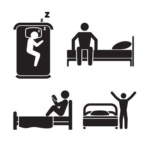 Person In Bed Icons Hotel Sleep Person Silhouette Social Media