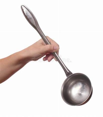 Hand Spoon Ladle Holds Kitchen Drawing Skeleton
