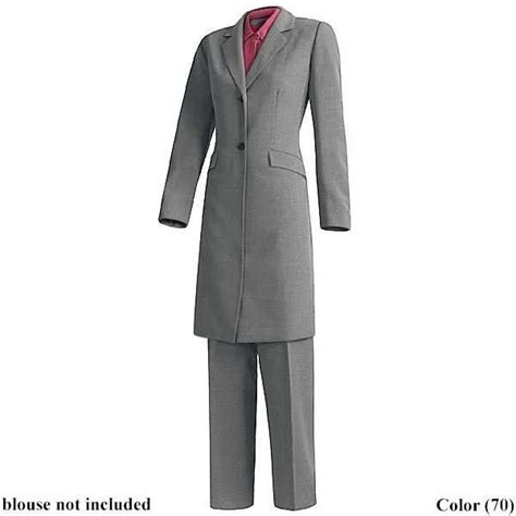 Ladies Suits With Long Jackets Long Jacket Pant Suit By Kasper For