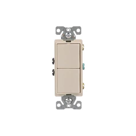 Eaton 15 Amp Single Pole Light Almond Combination Light Switch In The