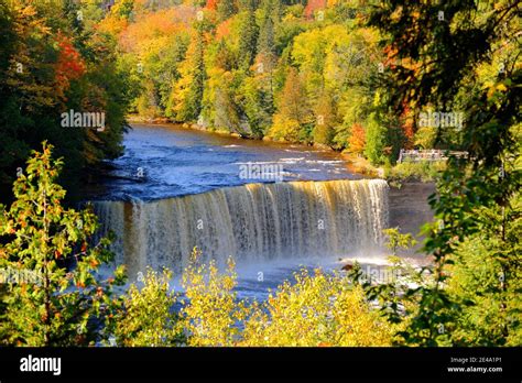 Tahquamenon Water Falls State Park Paradise Michigan Stock Photo Alamy