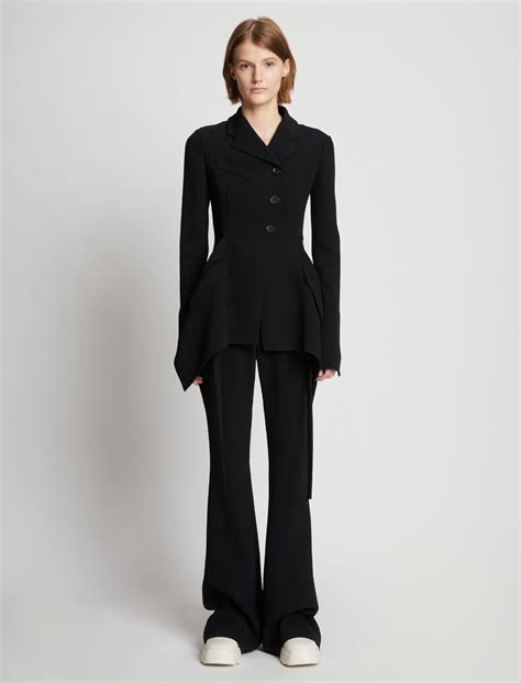 Bi Stretch Crepe Blazer In Black Proenza Schouler