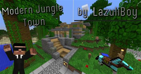 Modern Jungle Town Minecraft Map