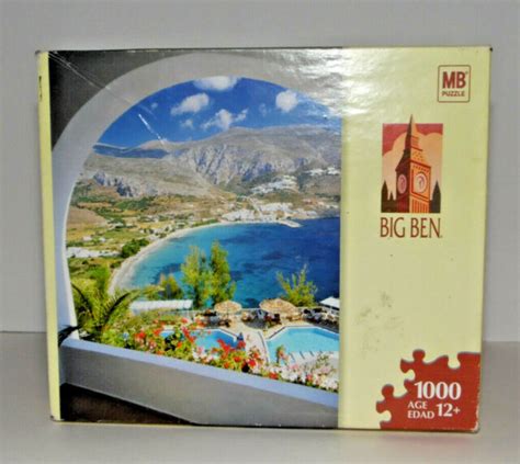 Milton Bradley 1000 Piece Puzzle Big Ben Amorgos Cyclades Greece Ebay