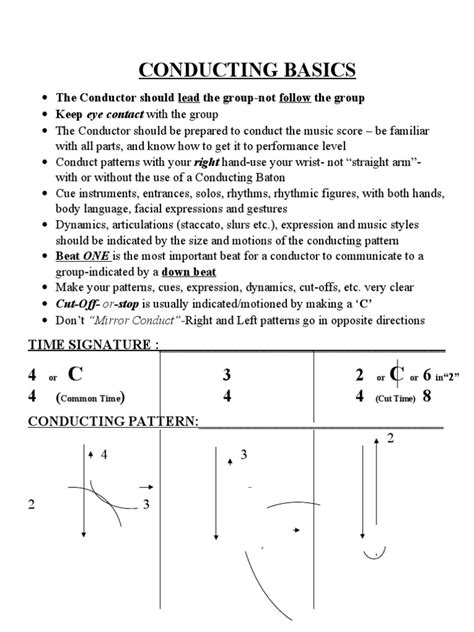 Basic Conducting Patterns