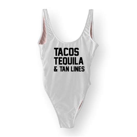 Ravesuits Tacos Tequila And Tan Lines One Piece Swimsuit Ravesuits