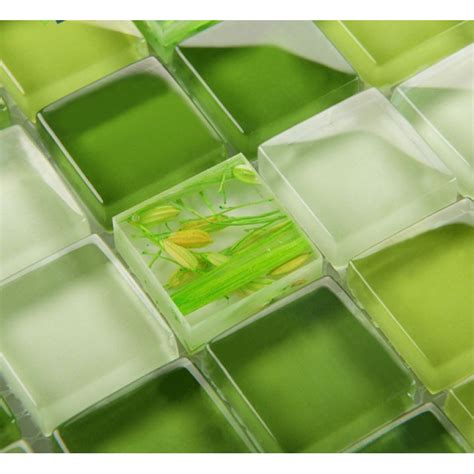 Glass Mosaic Tile Backsplash Glass Wall Tiles Yf Mtlp22 Green Crystal