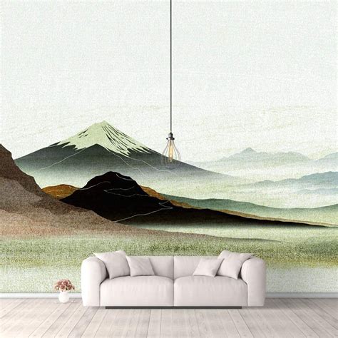 Idea4wall 4pcs Chinese Style Landscape Peel And Stick Wallpaper