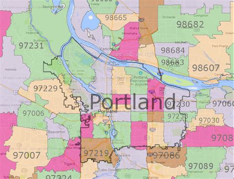 Map Of Zip Codes In Portland Oregon World Map