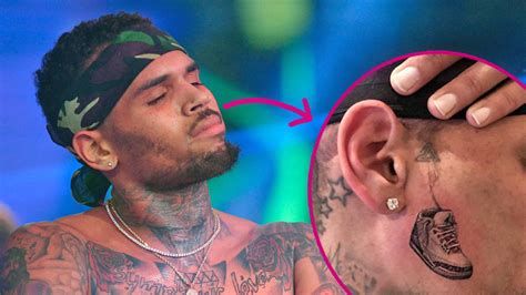 Before it was all right when he wears things like long shirts and suits (did i. Chris Brown shows off controversial 'sneaker' face tattoo ...