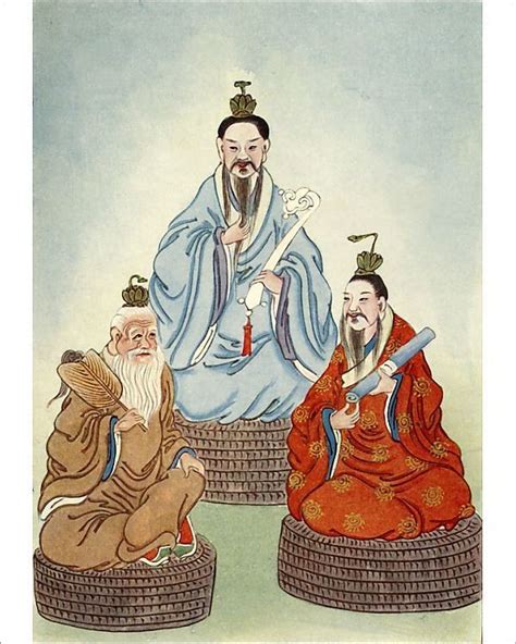 Print Of The Taoist Triad 1922 Creator Unknown Taoist Pure Ones