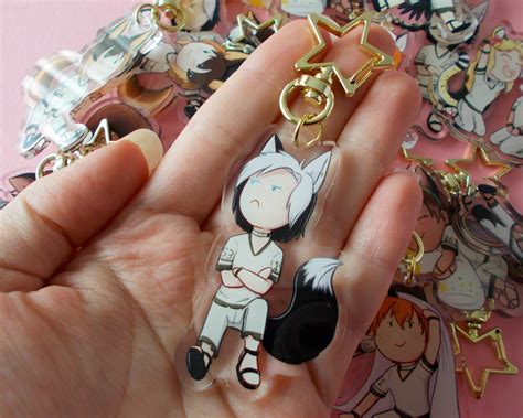 Therian Tail Keyrings Kemonomimi Keychains Cute Anime Etsy Uk