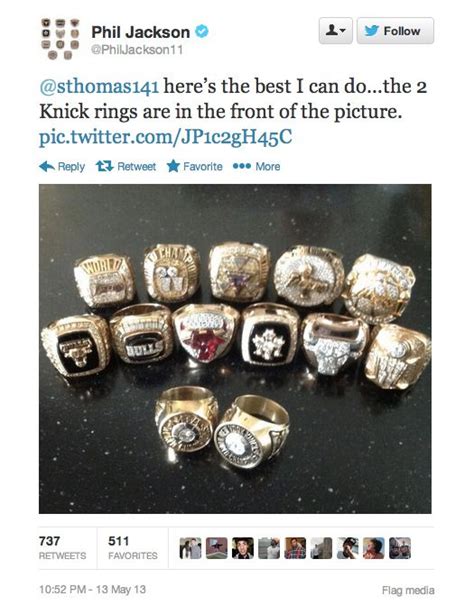 His 2 ny knicks rings are really handsome. Phil Jackson Is The Master Of Humblebragging | Nba rings ...