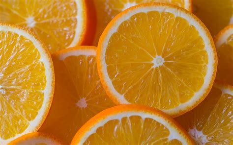 Download Wallpapers Background With Sliced Oranges Orange Slice