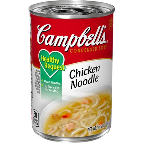 Pearled barley, chicken stock, chicken, carrots, dried parsley and 10 more. Campbell's Condensed Healthy Request Chicken Noodle Soup, 10.75 Ounce Can - Walmart.com ...