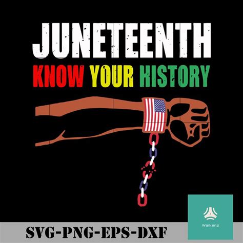 Juneteenth Know Your History Svg Png Dxf Eps Digital File Svg