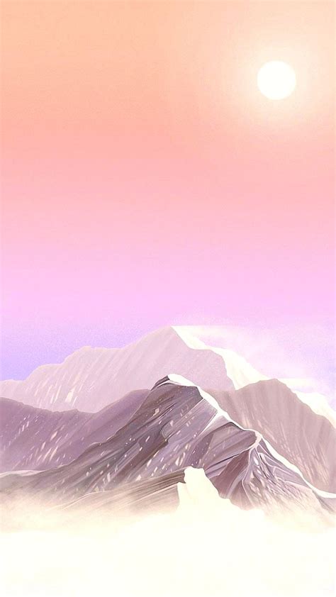 Snowy Mountain Hd Minimal Wallpaper 1080x1920 Mountain Illustration