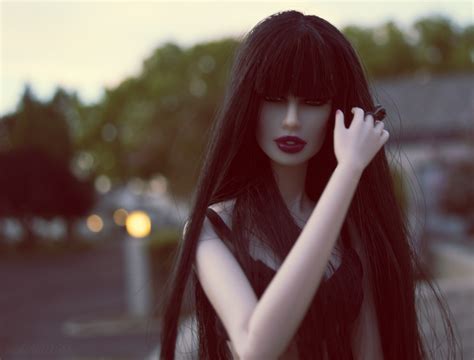 fondos de pantalla pelo largo cabello negro moda golpes muñeca realeza niña labio