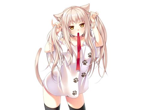 Aliasing Animal Ears Blush Catgirl Cocoa Cafe Hotcocoa Long Hair