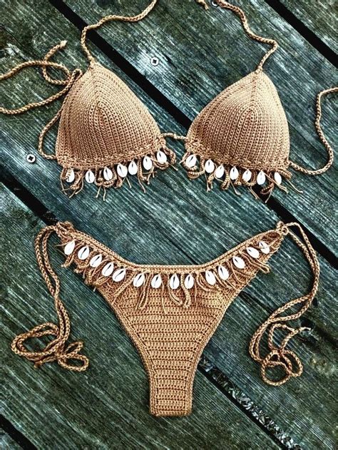 Pin de Patricia em Bikinis Biquini de crochet padrão Biquini de