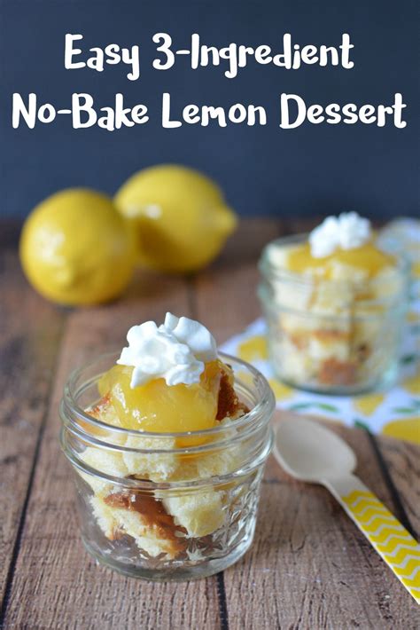 3 Ingredient No Bake Lemon Dessert 5 Dinners Recipe Lemon