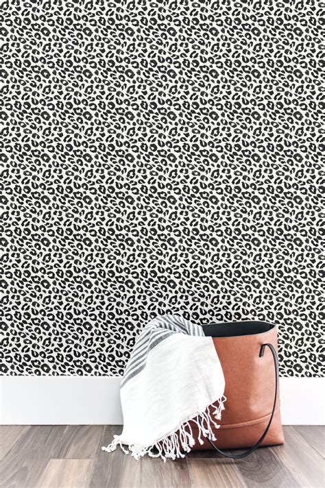 Leopard Print Removable Wallpaper Peel And Stick Wallpaper Etsy