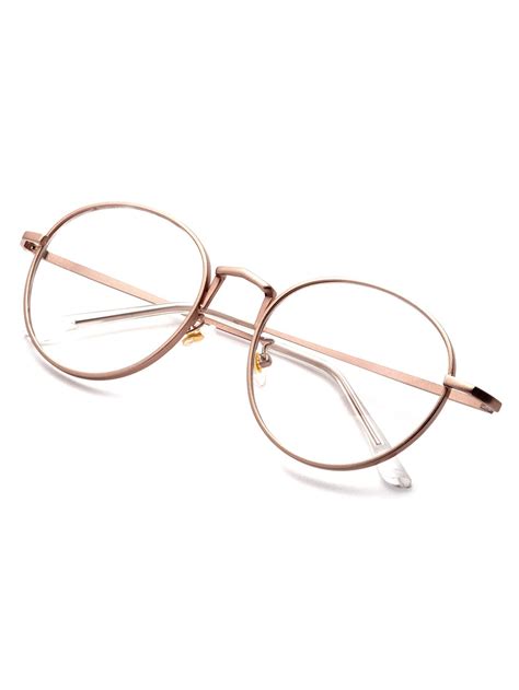 Rose Gold Delicate Frame Clear Lens Glasses Gold Glasses Rose Gold Glasses Glasses Accessories