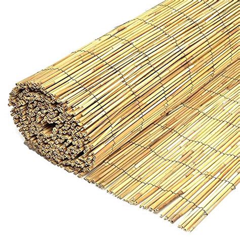 Flickbuyz Natural Peeled Reed Fence Wooden Garden Screen Bamboo Fencing