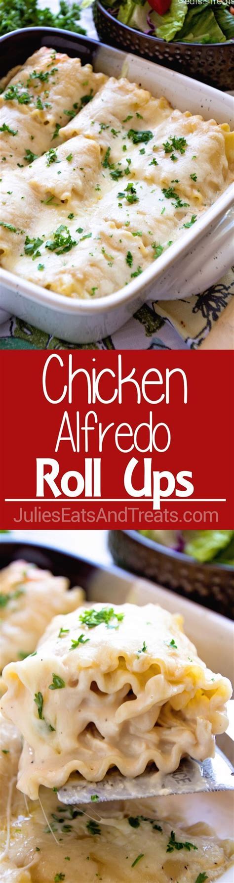 Chicken Alfredo Roll Ups Julies Eats And Treats Recipes Yummy
