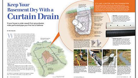 Finishing a basement a finished basement is a great addition to any home. Keep Your Basement Dry With a Curtain Drain - Fine ...