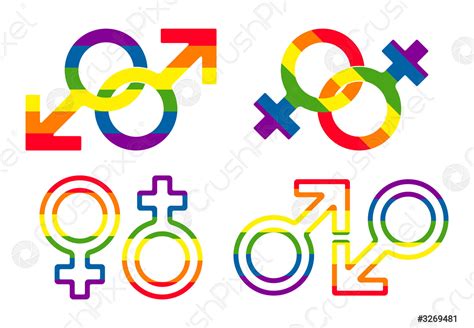 Gender And Lgbt Sexual Orientation Icon Set Stock Vector Crushpixel